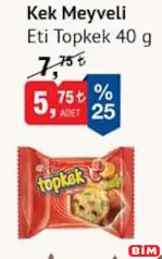 ETİ TOPKEK KEK MEYVELİ 40 G